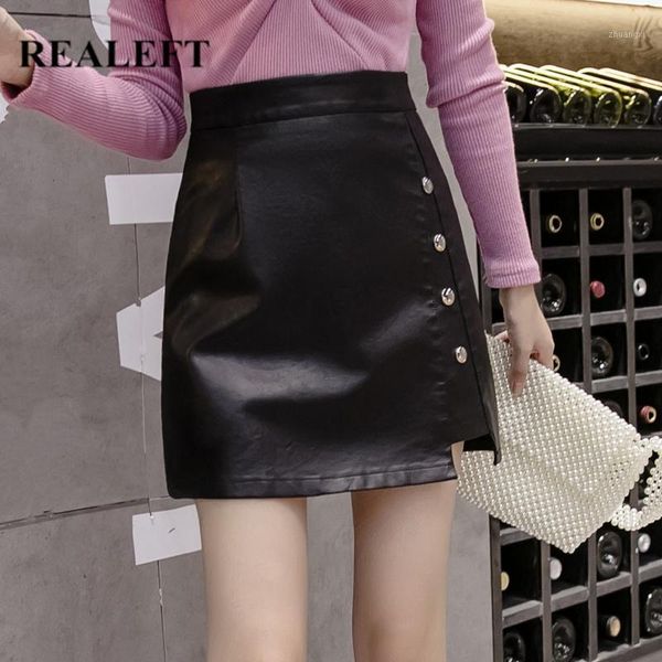realeft autumn irregular vintage black wrap short skirts 2020 button high waist pu leather sheath a-line mini skirts female1
realeft autumn irregular vintage black wrap short skirts 2020 button high waist pu leather sheath a-line mini skirts female1