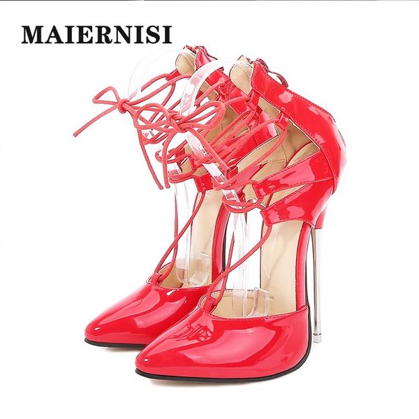 sandals maiernisi shoes for women cross straps pointed toe high heels 16cm 2021 shallow metal thin female model catwalk, Black
sandals maiernisi shoes for women cross straps pointed toe high heels 16cm 2021 shallow metal thin female model catwalk, Black