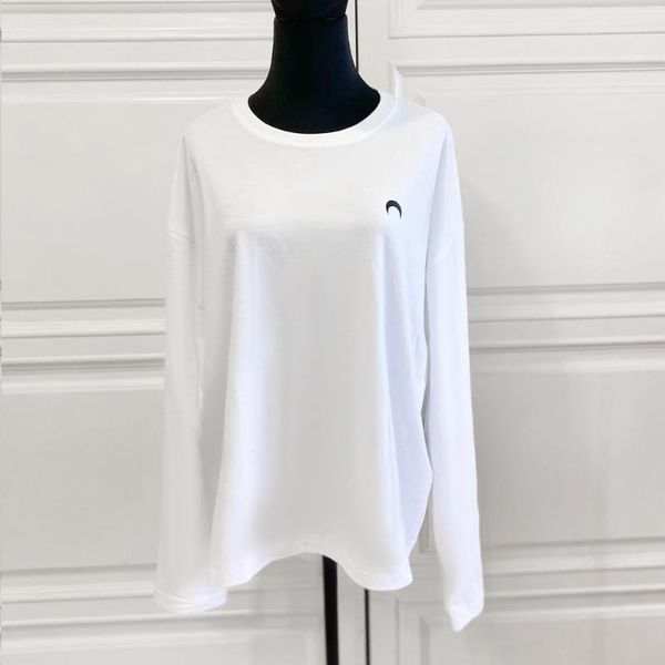 women's t-shirt pure cotton moon print all-match simple color short-sleeved women loose casual crescent round neck long-sleeved bot, White
women's t-shirt pure cotton moon print all-match simple color short-sleeved women loose casual crescent round neck long-sleeved bot, White