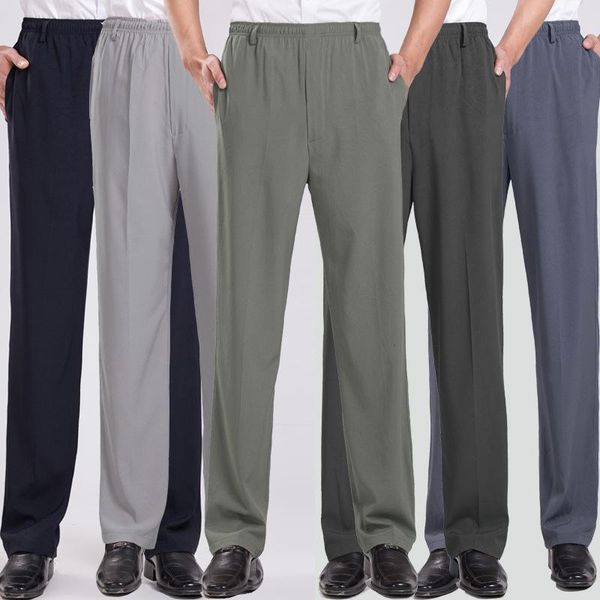 middle-aged men's casual pants summer thin section high-waisted anti-zhen si ku loose-fit daddy clothes elastic waist old man lo, Black
middle-aged men's casual pants summer thin section high-waisted anti-zhen si ku loose-fit daddy clothes elastic waist old man lo, Black