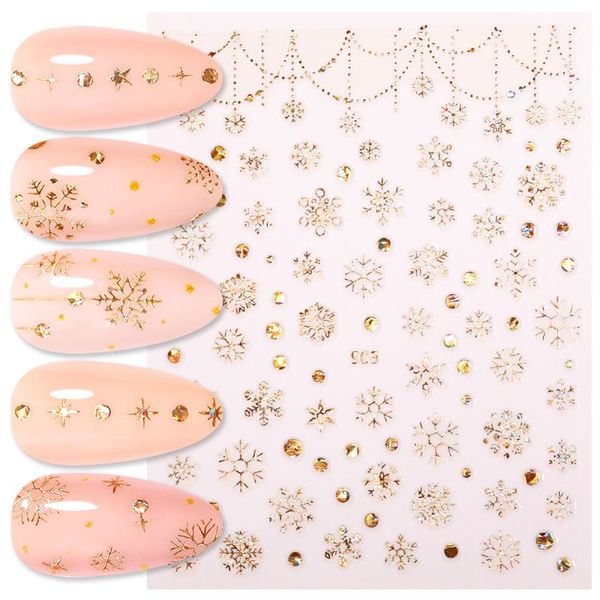 stickers & decals 1 sheet 3d nail sticker laser effect christmas snowflake pattern gold silver adhesive art diy decoration, Black
stickers & decals 1 sheet 3d nail sticker laser effect christmas snowflake pattern gold silver adhesive art diy decoration, Black