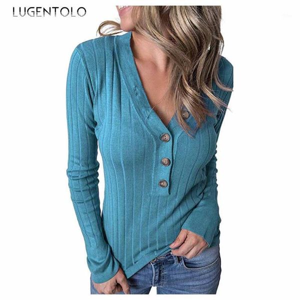 lugentolo women t-shirt solid long sleeve v-neck autumn button slim-fit simple female casual all-match t-shirts1, White
lugentolo women t-shirt solid long sleeve v-neck autumn button slim-fit simple female casual all-match t-shirts1, White