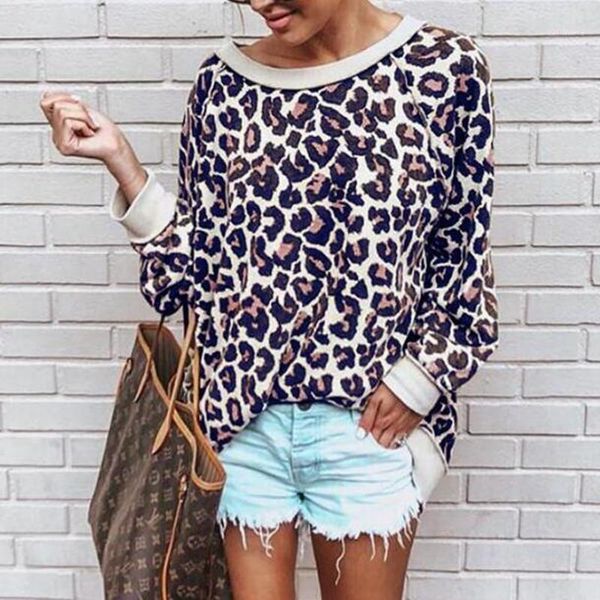 women's t-shirt women leopard printed t-shirts ladies casual t shirt fashion long sleeve o-neck loose 1, White
women's t-shirt women leopard printed t-shirts ladies casual t shirt fashion long sleeve o-neck loose 1, White