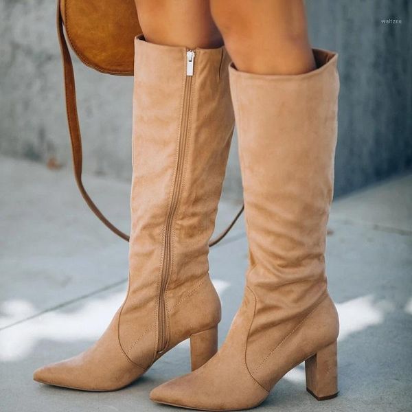 new women knee high boots high heels pointed toe ladies long boots autumn winter zipper chunky heels female shoes botas mujer1, Black
new women knee high boots high heels pointed toe ladies long boots autumn winter zipper chunky heels female shoes botas mujer1, Black