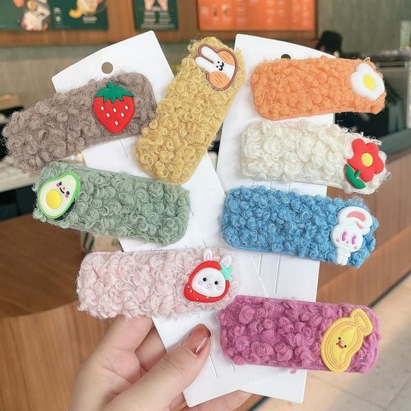cartoon girls lamb wool hair clips plush hairpin fashion women bb clip headwear styling hair accessories female hair qylajh, Black;brown
cartoon girls lamb wool hair clips plush hairpin fashion women bb clip headwear styling hair accessories female hair qylajh, Black;brown