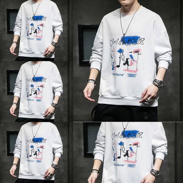 84dv6 autumn new men's sweater new neck sweatshirt printed loose youth casual fashion autumn men's round sweater round neck pullov, Black
84dv6 autumn new men's sweater new neck sweatshirt printed loose youth casual fashion autumn men's round sweater round neck pullov, Black