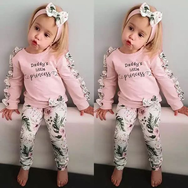 baby girl clothes set flower ruffle newborn infant clothing sets fashion letter t-shirt pants and headband outfits lj201223, White
baby girl clothes set flower ruffle newborn infant clothing sets fashion letter t-shirt pants and headband outfits lj201223, White