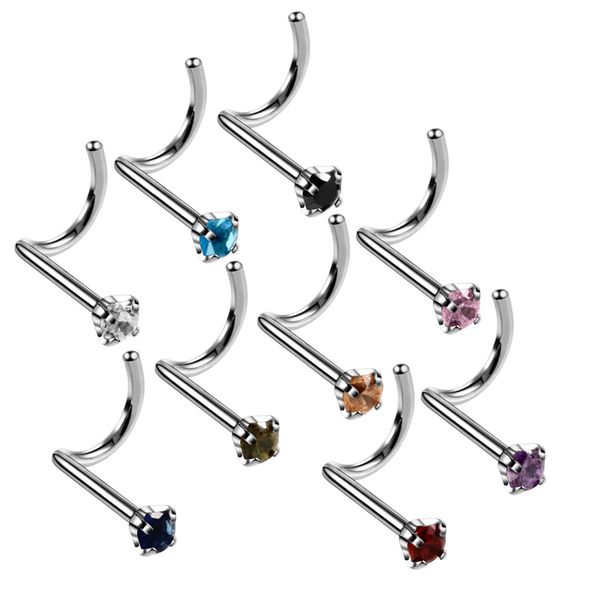 steel hollow heart star moon zircon nose screw ring opal nose bone stud retainer holder piercing body jewelry, Silver
steel hollow heart star moon zircon nose screw ring opal nose bone stud retainer holder piercing body jewelry, Silver