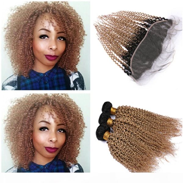 #1b 27 honey blonde ombre kinky curly human hair 3bundles with frontal light brown ombre kinky curly 13x4 lace frontal closure with weaves, Black;brown
#1b 27 honey blonde ombre kinky curly human hair 3bundles with frontal light brown ombre kinky curly 13x4 lace frontal closure with weaves, Black;brown