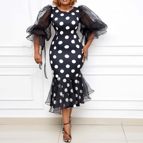 2021 desk lady mermaid dress big fashion elegant spring designer the new sellers puff point 681i, Black;gray
2021 desk lady mermaid dress big fashion elegant spring designer the new sellers puff point 681i, Black;gray