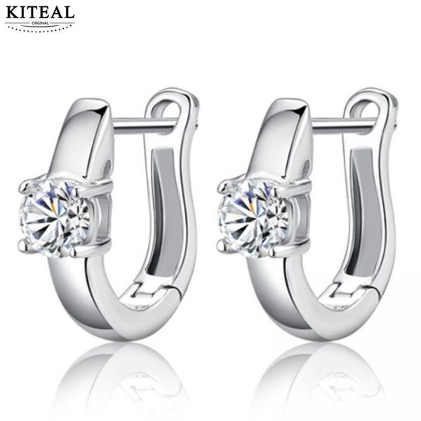 kiteal new perfume women earrings zircon earrings 11.96mm*2.94mm small hoop zircon cuff fine jewelry gifts, Golden;silver