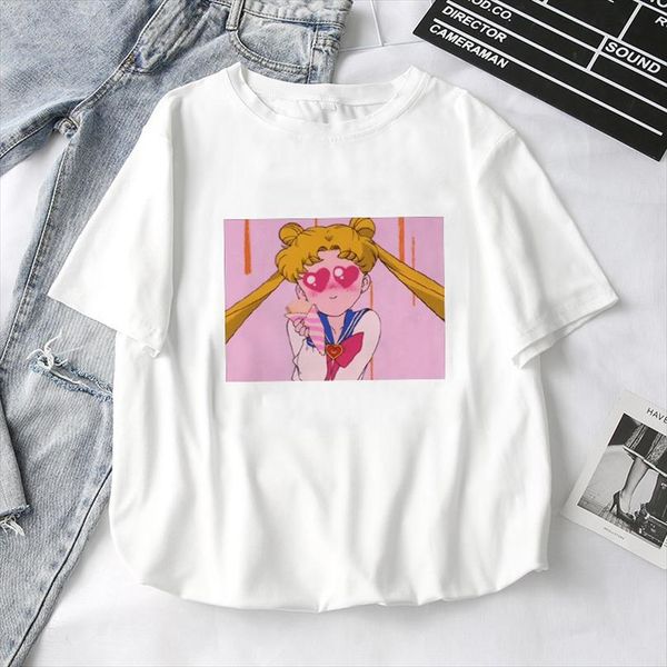 лето женщины корея harajuku симпатичные sailor moon печати с коротким рукавом футболка мода fun сыпучие водолазка o шеи вскользь женщины тен, White
лето женщины корея harajuku симпатичные sailor moon печати с коротким рукавом футболка мода fun сыпучие водолазка o шеи вскользь женщины тен, White