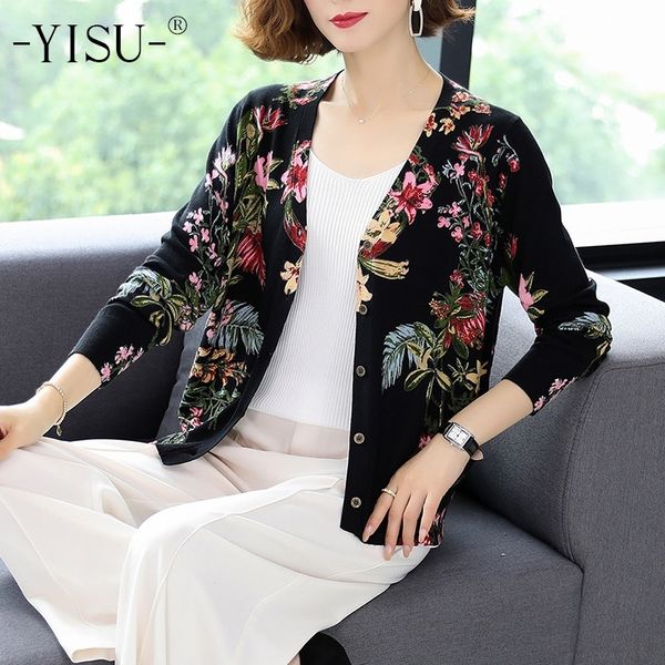 yisu women casual soft cardigan autumn winter knit soft sweater coat long sleeve v-neck floral print knitted cardigan women 201202, White;black
yisu women casual soft cardigan autumn winter knit soft sweater coat long sleeve v-neck floral print knitted cardigan women 201202, White;black