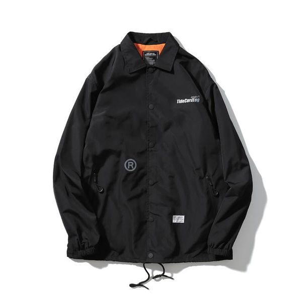 men's european and american loose coach jacket hip hop windbreaker coat, Black;brown
men's european and american loose coach jacket hip hop windbreaker coat, Black;brown