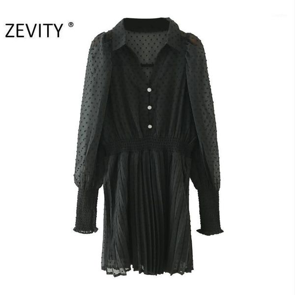 zevity women fashion v neck dots stitching black chiffon pleated dress femme long sleeve vestido chic casual slim dresses ds44871, Black;gray
zevity women fashion v neck dots stitching black chiffon pleated dress femme long sleeve vestido chic casual slim dresses ds44871, Black;gray