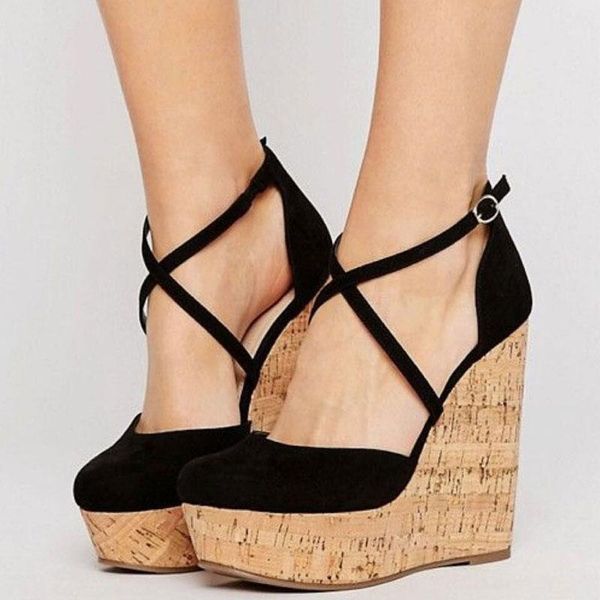 dress shoes fashion woman pumps cross-tie ankle strap high heels women wedges platform big size 41 421, Black
dress shoes fashion woman pumps cross-tie ankle strap high heels women wedges platform big size 41 421, Black