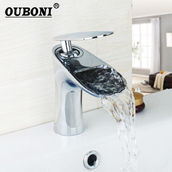ouboni silver deck mounted waterfall bathroom wash basin sink faucet mixer taps chrome polished bathroom faucet
ouboni silver deck mounted waterfall bathroom wash basin sink faucet mixer taps chrome polished bathroom faucet