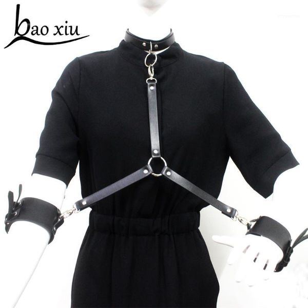 women bondage red necklace adjustable metal buckle leather bracelet collar set fetish club statement choker1, Golden;silver
women bondage red necklace adjustable metal buckle leather bracelet collar set fetish club statement choker1, Golden;silver