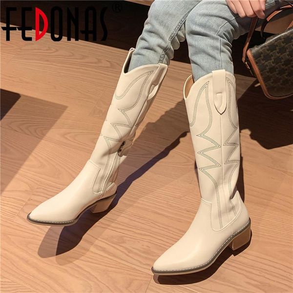 fedonas side zipper women high boots with heels genuine leather thick heels shoes for women winter new party knee high boots, Black
fedonas side zipper women high boots with heels genuine leather thick heels shoes for women winter new party knee high boots, Black