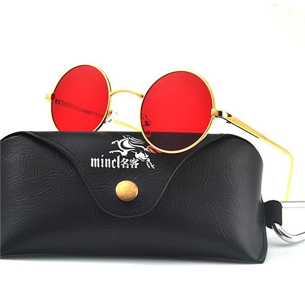 sunglasses retro round metal frame men and women small size female vintage red lense sun glasses uv400 with box fml, White;black
sunglasses retro round metal frame men and women small size female vintage red lense sun glasses uv400 with box fml, White;black