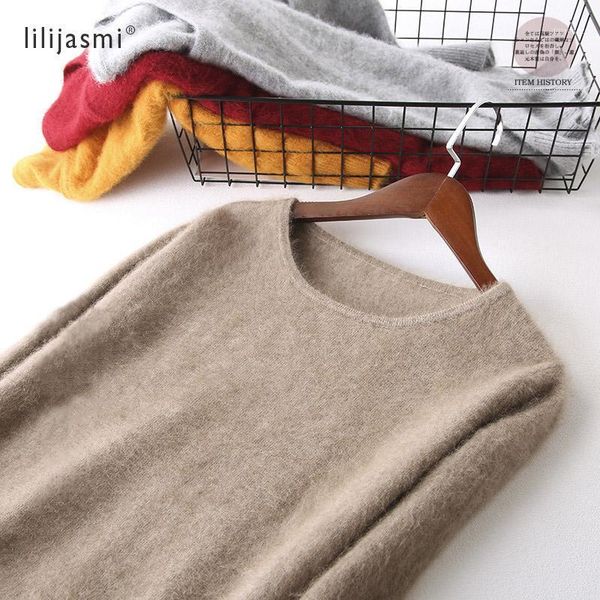 women's sweaters winter women mink cashmere wool solid basic pullover low roundneck sweater warm plush knitted simple cozy1, White;black
women's sweaters winter women mink cashmere wool solid basic pullover low roundneck sweater warm plush knitted simple cozy1, White;black