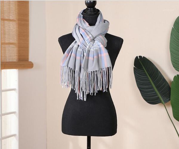 autumn and winter new cashmere scarf warm women's tassel plaid scarf fashion bib shawl1, Blue;gray
autumn and winter new cashmere scarf warm women's tassel plaid scarf fashion bib shawl1, Blue;gray