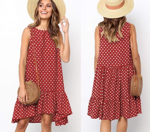 polka dot dress women 2019 new summer beach casual dress plus size sleeveless yellow loose a-line midi dresses vestidos clothing cx200615, Black;gray
polka dot dress women 2019 new summer beach casual dress plus size sleeveless yellow loose a-line midi dresses vestidos clothing cx200615, Black;gray