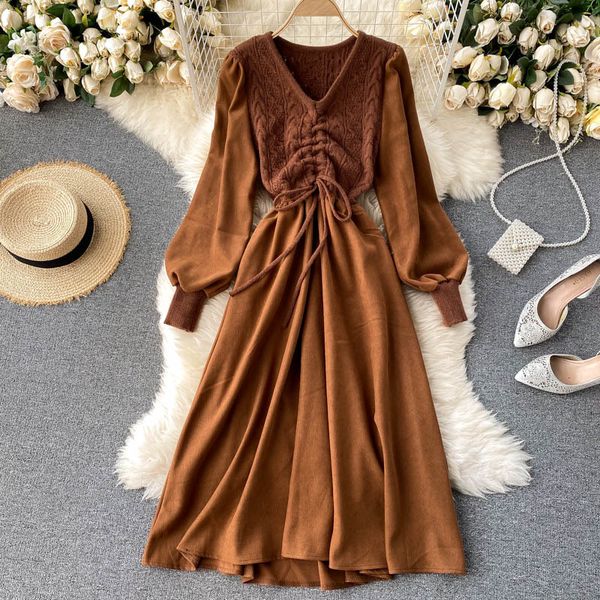 2021 new solid women up neck puff the line dressed autumn elastic crocheted dress slices f6wd, Black;gray
2021 new solid women up neck puff the line dressed autumn elastic crocheted dress slices f6wd, Black;gray