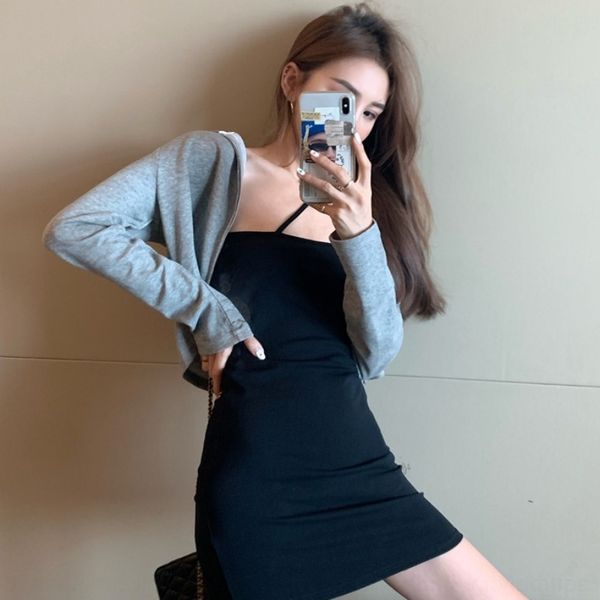 fkoti suit 2020 coat women's clothing temperament fashion black suspender hooded new dress dressvest dress casual short short coat 1ukz, Gray
fkoti suit 2020 coat women's clothing temperament fashion black suspender hooded new dress dressvest dress casual short short coat 1ukz, Gray