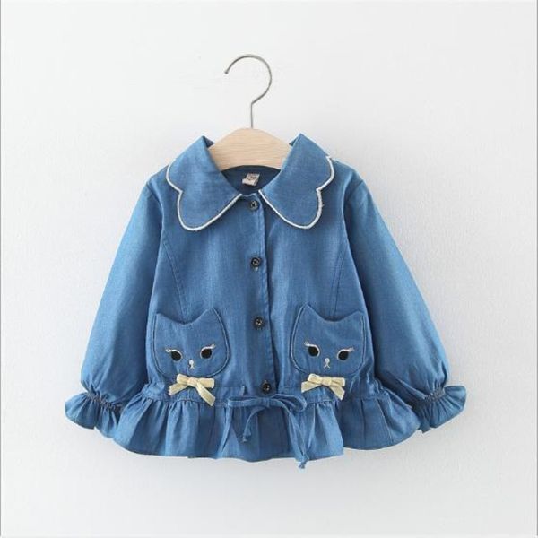2019 spring/autumn girl denim coat new sweet cat pocket children long sleeve 0-3 years infant autumn double pocket jacket 1029, Blue;gray
2019 spring/autumn girl denim coat new sweet cat pocket children long sleeve 0-3 years infant autumn double pocket jacket 1029, Blue;gray