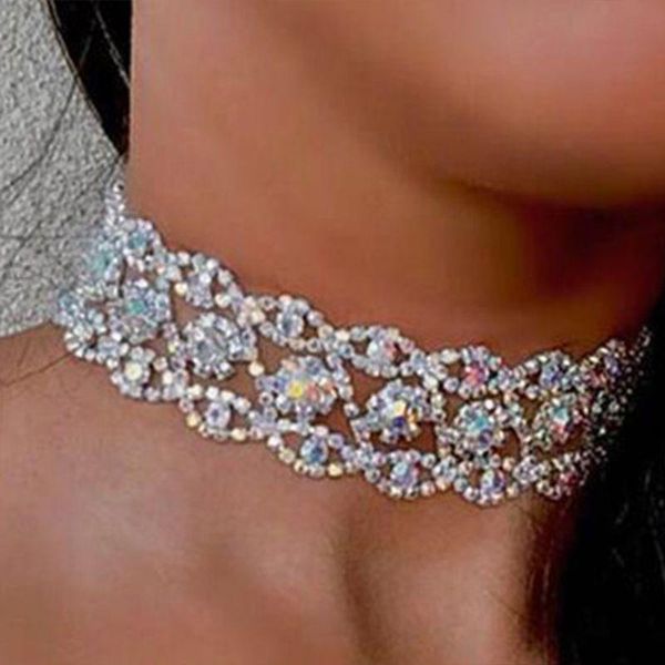 women crystal rhinestone choker necklace collar gothic wedding party jewelry chokers, Golden;silver
women crystal rhinestone choker necklace collar gothic wedding party jewelry chokers, Golden;silver