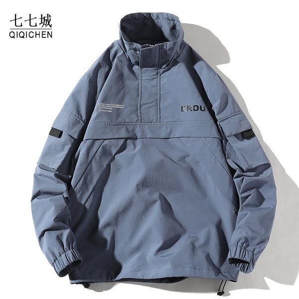 mens hip hop streetwear jacket coat letter harajuku jacket male pocket windbreaker stand collar autumn spring oversized jackets, Black;brown
mens hip hop streetwear jacket coat letter harajuku jacket male pocket windbreaker stand collar autumn spring oversized jackets, Black;brown
