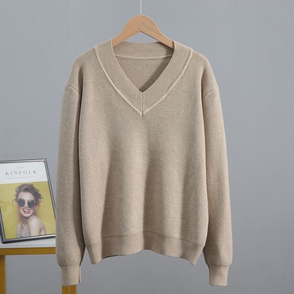 2021 new v neck women autumn winter basic thick warm knitted jumper femme casual ribbed pullover sweater pxt6, White;black
2021 new v neck women autumn winter basic thick warm knitted jumper femme casual ribbed pullover sweater pxt6, White;black
