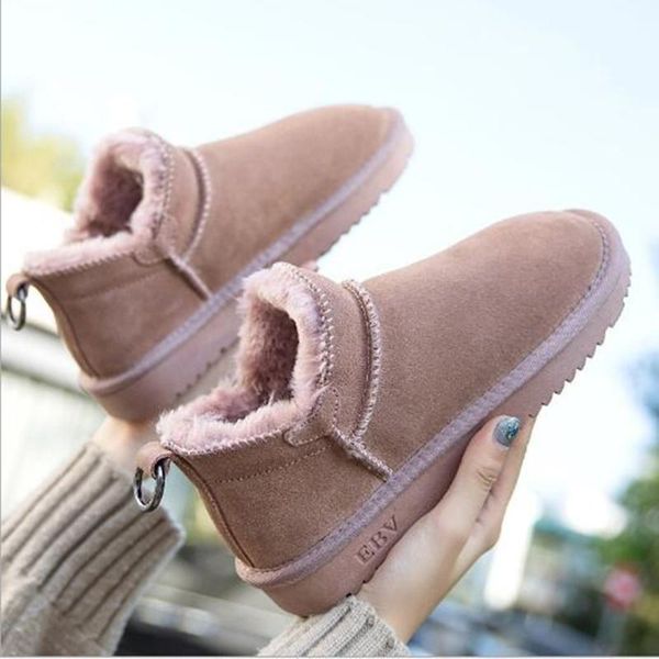 new cowhide snow boots women's short tube short boots bread shoes snow cotton shoes thickened antiskid fashionable women's, Black
new cowhide snow boots women's short tube short boots bread shoes snow cotton shoes thickened antiskid fashionable women's, Black