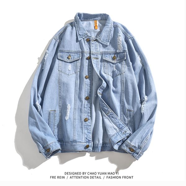 e-baihui 2021 men's denim jacket spring and autumn new leisure fashion trend men's simple loose long sleeve denim jacket cj253, Black;brown
e-baihui 2021 men's denim jacket spring and autumn new leisure fashion trend men's simple loose long sleeve denim jacket cj253, Black;brown