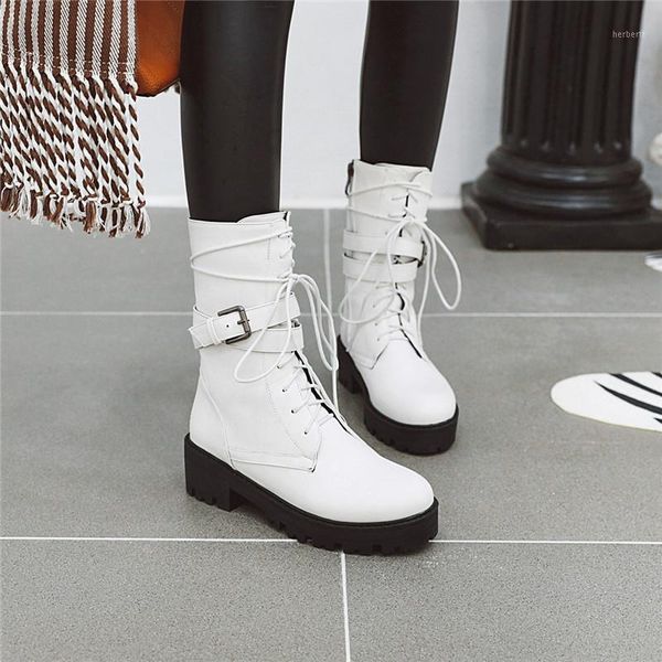 boots ymechic autumn spring black white lace up platform chunky heels ankle combat for women buckle plus size shoes biker boot1
boots ymechic autumn spring black white lace up platform chunky heels ankle combat for women buckle plus size shoes biker boot1