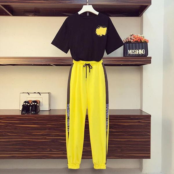 womens wear 2021 summer sports suit 2 piece set oversized fashion and pants tracksuit for women suit plus size new style, Gray
womens wear 2021 summer sports suit 2 piece set oversized fashion and pants tracksuit for women suit plus size new style, Gray