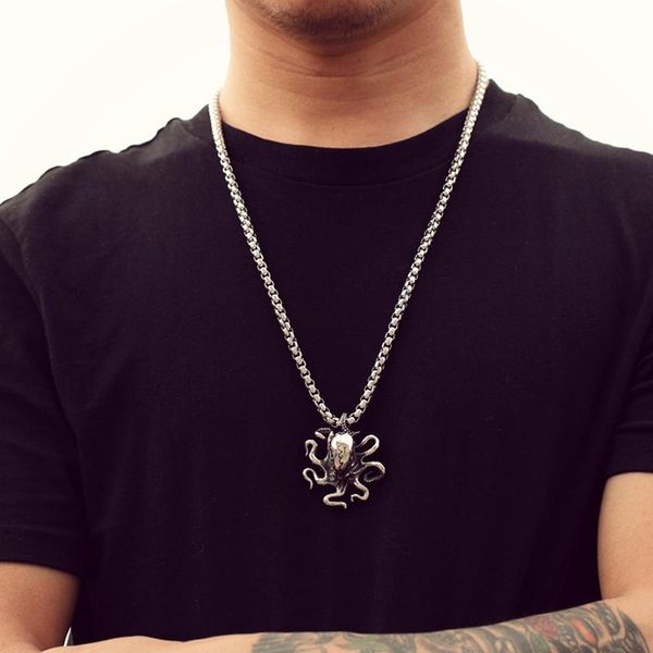men necklace stainless steel chain punk cool pendant choker long necklace women gothic steampunk hip hop fashion jewelry gifts, Silver
men necklace stainless steel chain punk cool pendant choker long necklace women gothic steampunk hip hop fashion jewelry gifts, Silver