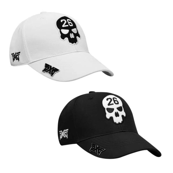 pxg / skull 26 latest golf hat is fits all clips, available in black and white
pxg / skull 26 latest golf hat is fits all clips, available in black and white
