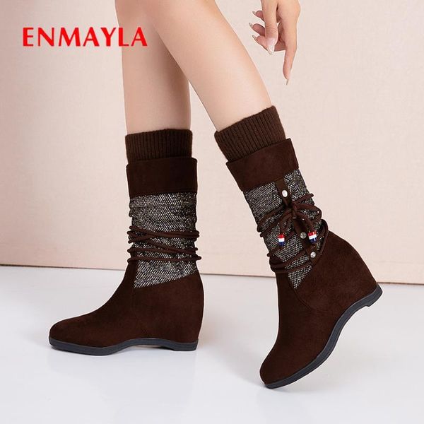 boots enmayla strap patchwork flat mid-calf slip-on nubuck wool sock flock round toe winter shoes woman short plush, Black
boots enmayla strap patchwork flat mid-calf slip-on nubuck wool sock flock round toe winter shoes woman short plush, Black
