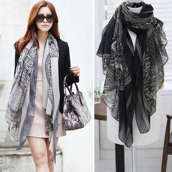 scarves fashion women boho floral long scarf neck causal wrap lady beach shawl large soft stole head for girls, Blue;gray
scarves fashion women boho floral long scarf neck causal wrap lady beach shawl large soft stole head for girls, Blue;gray