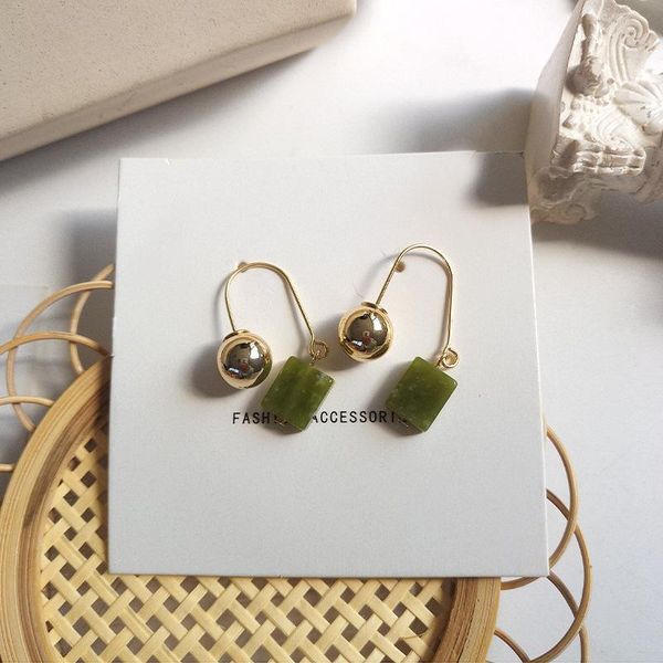 fashion jewelry golden ball drop dangle earrings green natural stone sweet jewelry earrings for girls women gifts, Silver
fashion jewelry golden ball drop dangle earrings green natural stone sweet jewelry earrings for girls women gifts, Silver
