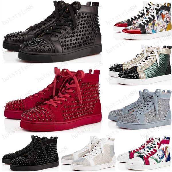 new red bottoms shoes men women studded spikes platform sneakers vintage genuine leather casual rivet sneaker size 36-47, Black
new red bottoms shoes men women studded spikes platform sneakers vintage genuine leather casual rivet sneaker size 36-47, Black