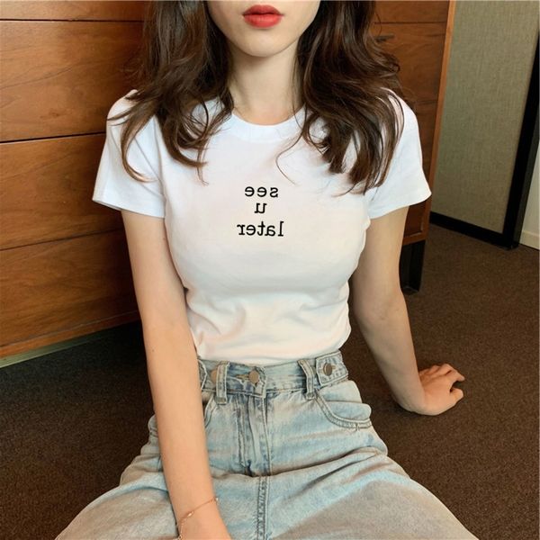 xiu9i net simple coat print t-shirt women ins fashion round korean bf red letter t-shirt slim fit versatile summer neck short sleeve top, White
xiu9i net simple coat print t-shirt women ins fashion round korean bf red letter t-shirt slim fit versatile summer neck short sleeve top, White