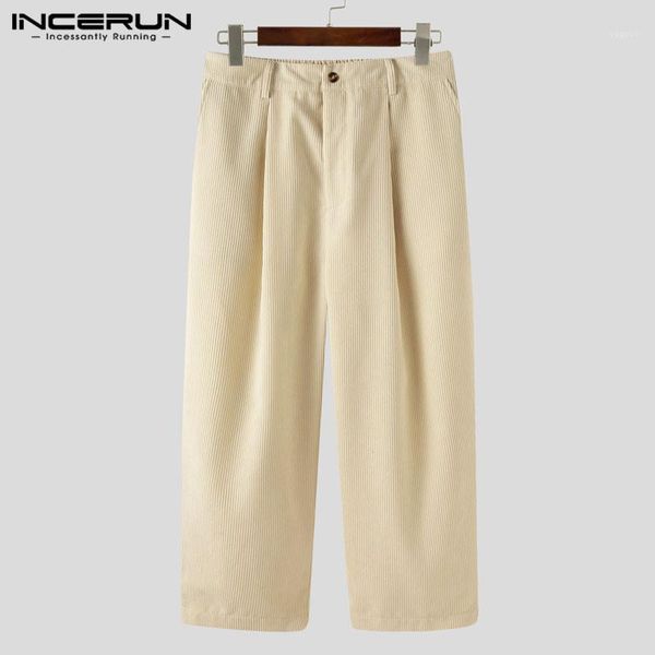 incerun vintage corduroy men pants joggers solid color button casual straight pants streetwear retro pantalones hombre s-5xl1, Black
incerun vintage corduroy men pants joggers solid color button casual straight pants streetwear retro pantalones hombre s-5xl1, Black