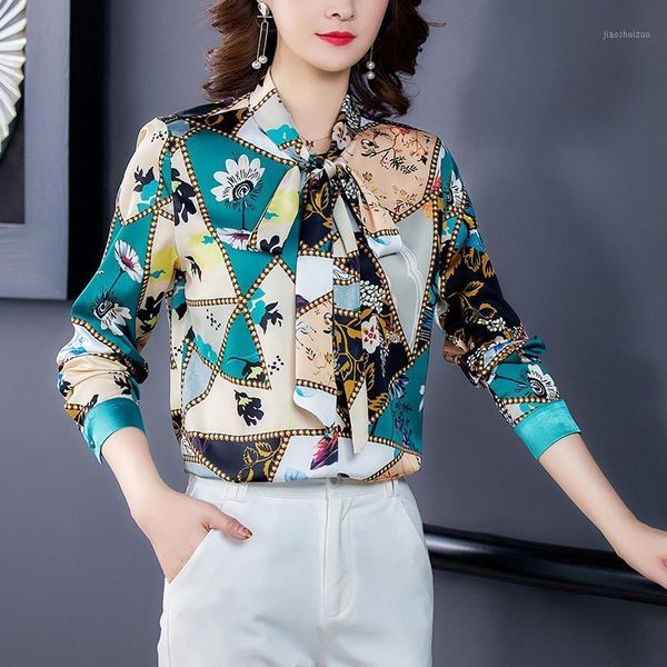 autumn women bow tie print shirts lady office work print satin blouses woman bow tie 1, White
autumn women bow tie print shirts lady office work print satin blouses woman bow tie 1, White