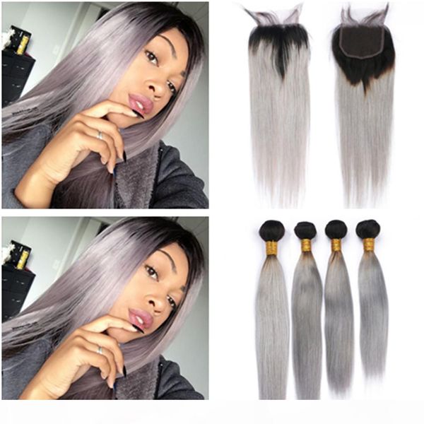 silver grey ombre bundles and closure brazilian straight #1b grey ombre weaves human hair 4bundles with lace closure 4x4" dark roots, Black;brown
silver grey ombre bundles and closure brazilian straight #1b grey ombre weaves human hair 4bundles with lace closure 4x4" dark roots, Black;brown