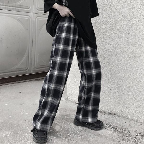 women's pants & capris black white plaid straight wide leg korean ins casual loose high hipster trousers women autumn clothing
women's pants & capris black white plaid straight wide leg korean ins casual loose high hipster trousers women autumn clothing