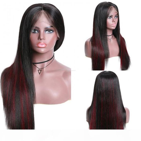 front human hair straight highlight color hair pre plucked hair line bleached knots 12 24 inch series, Black;brown
front human hair straight highlight color hair pre plucked hair line bleached knots 12 24 inch series, Black;brown