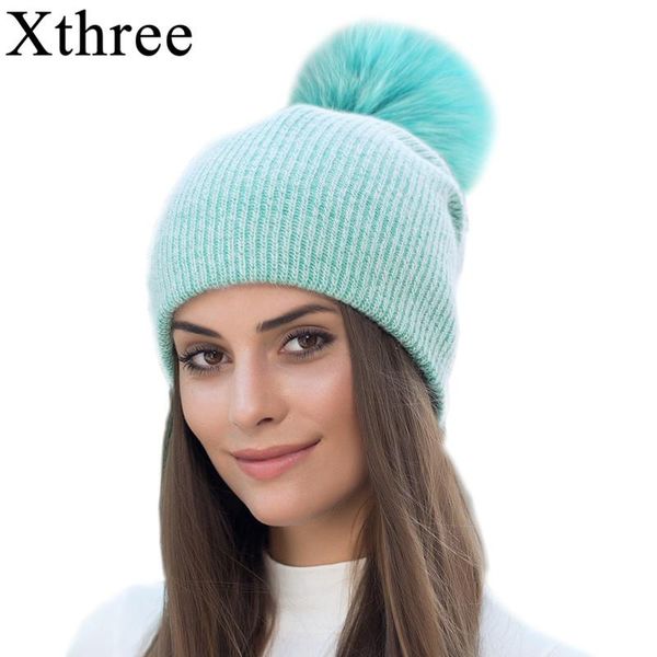 beanie/skull caps xthree simple winter fur beanie hat with real pom for women colourful skullies warm female cap, Blue;gray
beanie/skull caps xthree simple winter fur beanie hat with real pom for women colourful skullies warm female cap, Blue;gray